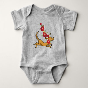 Body Para Bebé Grinch   Max Flor de Nochebuena de Navidad