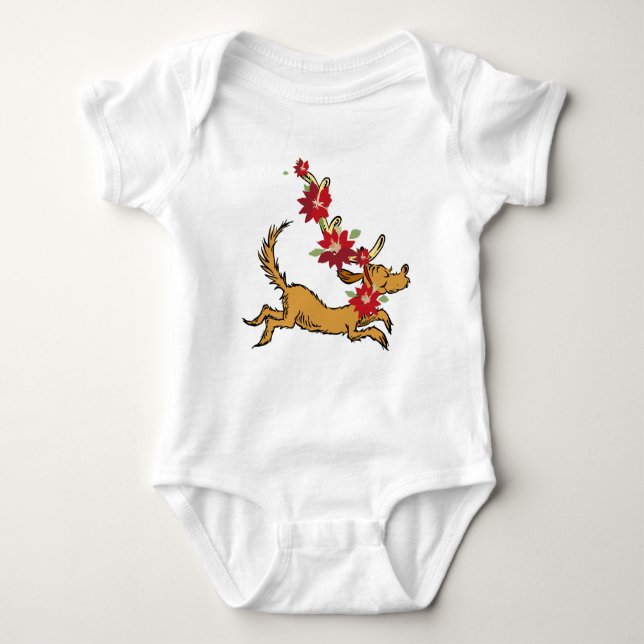Body Para Bebé Grinch | Máx Navidades Pointsettia (Anverso)