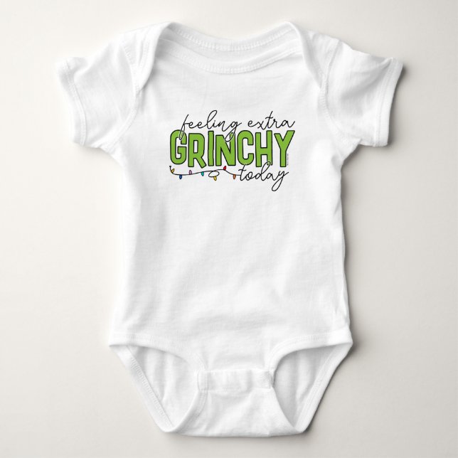 Body Para Bebé Grinch | Sintiéndome Extra Grinchy Hoy 4 (Anverso)