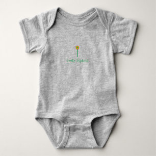 Body Para Bebé Gris de brote pequeño