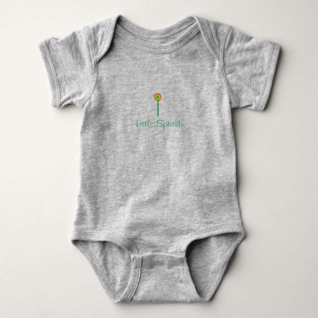 Body Para Bebé Gris de brote pequeño (Anverso)