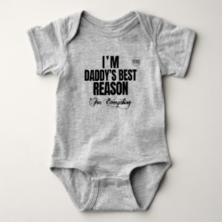 Body Para Bebé Gris de la mejor razón "del papá infantil"