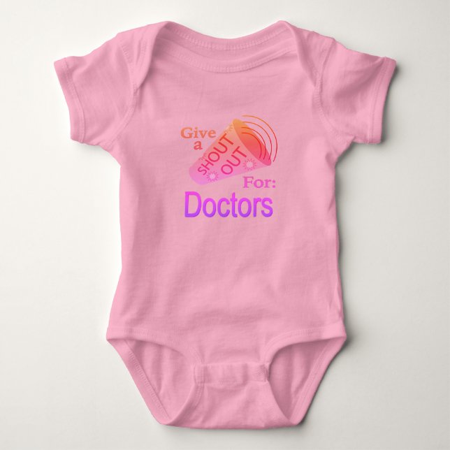Body Para Bebé Gritos a los Médicas Baby Bodysuit (Anverso)