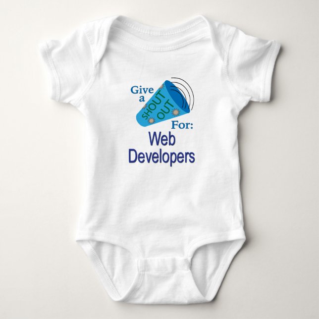 Body Para Bebé Gritos para desarrolladores web (Anverso)
