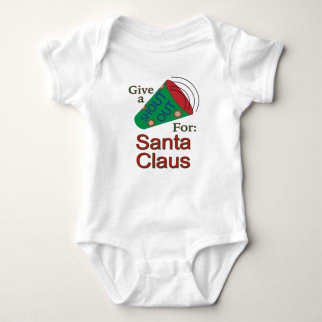 Body Para Bebé Gritos para Santa Claus (Anverso)