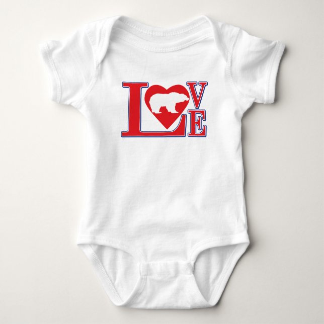 Body Para Bebé Grizzly Bear Love (Anverso)