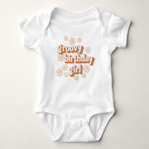 Body Para Bebé Groovy Chica de cumpleaños Boho Baby Bodysuit