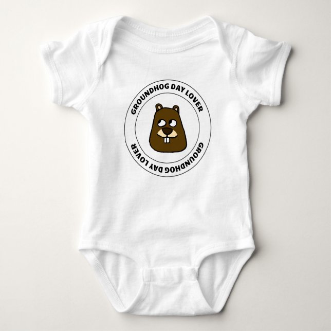 Body Para Bebé Groundhog Day Lover (Anverso)
