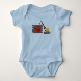 Body Para Bebé Grúa de destrucción de construcción de San Valentí