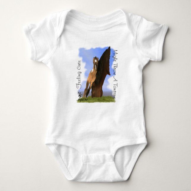 Body Para Bebé Grulla Paint Foal con Actitude Onsie (Anverso)