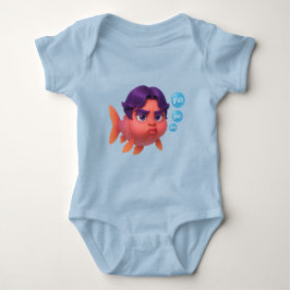 Body Para Bebé Grumpy Koi Glub Club - Arte De Pescado Cute Púrpur