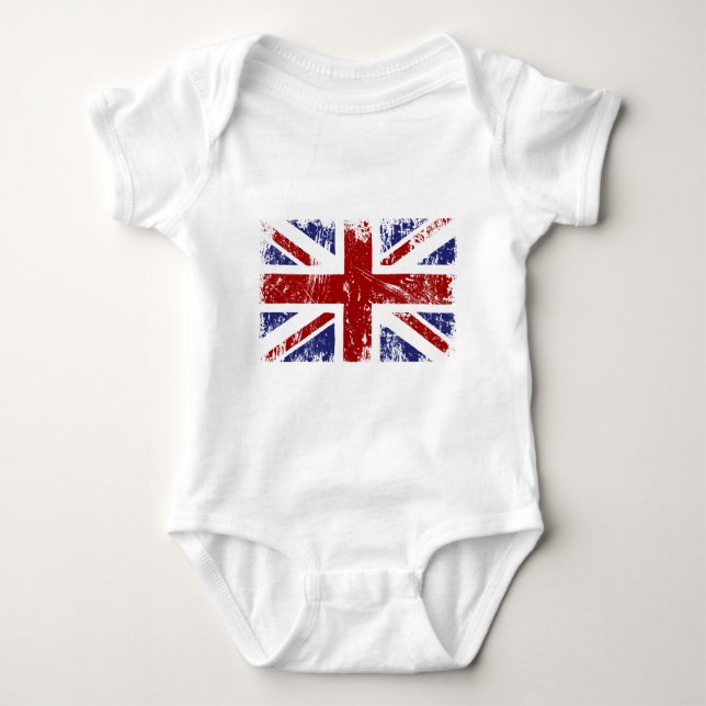 Body Para Bebé Grunge británico del punk de Union Jack de la (Anverso)