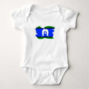 Body Para Bebé Grunge fronterizo con la bandera del estrecho de T
