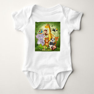 Body Para Bebé Grupo de animales salvajes