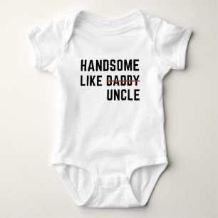 Body Para Bebé Guapo como el tío divertido mejor tío