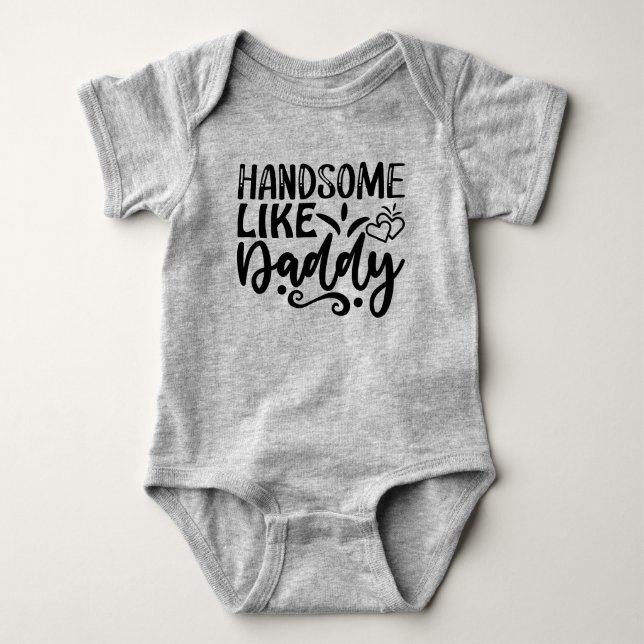 Body Para Bebé Guapo como papá (Anverso)