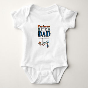 Body Para Bebé Guapo igual que el arte de papá padre
