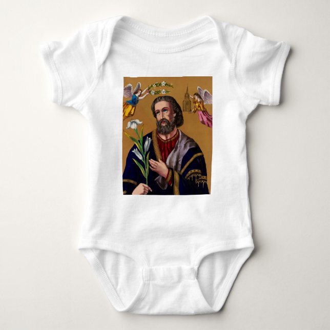 Body Para Bebé Guardián de San José de la Sagrada Familia (Anverso)