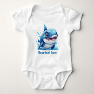 Body Para Bebé Guay beach shark add text