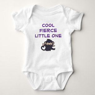 Body Para Bebé Guay Fierce One gracioso Personalizado Ninja Monke