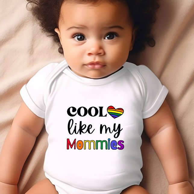 Body Para Bebé Guay Like My Mommies Orgullo LGBTQ Baby Bodysuit (Celebrate Pride Day with our adorable "Cool Like My Mommies" baby bodysuit!)