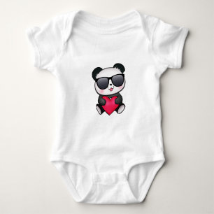 Body Para Bebé Guay Panda Bear Gafas de sol El día de San Valentí