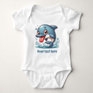 Body Para Bebé Guay unisex beach add text ocean delphin