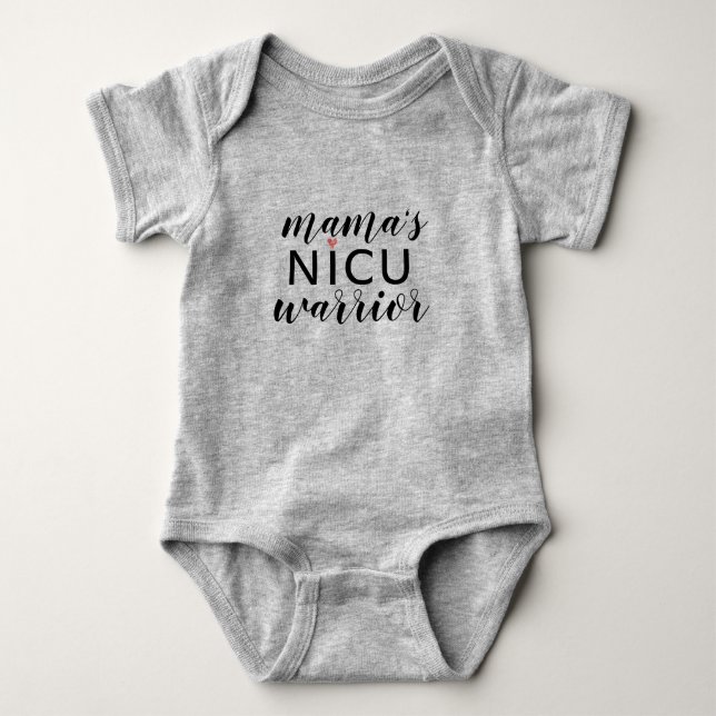 Body Para Bebé guerrero del nicu de la mamá (Anverso)
