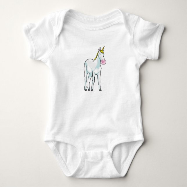 Body Para Bebé Guia de burbujas de unicornio (Anverso)