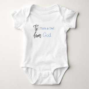 Body Para Bebé Guión de tipografía azul de Baby Boy