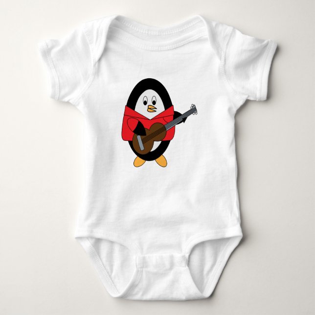 Body Para Bebé Guitar Penguin Cute Animal