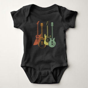 Body Para Bebé Guitareros de instrumentos musicales coloridos