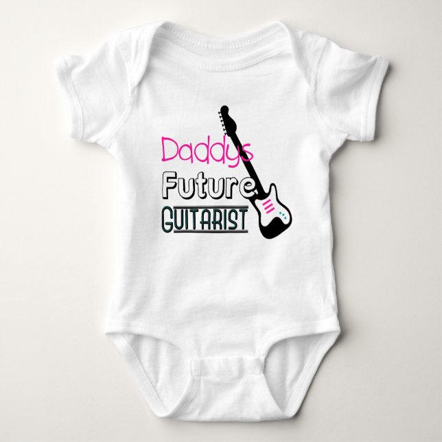 Body Para Bebé Guitarrista del futuro de Daddys (Anverso)