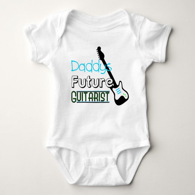 Body Para Bebé Guitarrista del futuro de Daddys (Anverso)