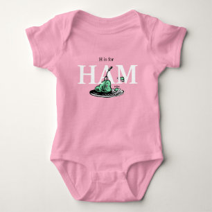 Body Para Bebé "H es para HAM"   Diseño de alfabeto