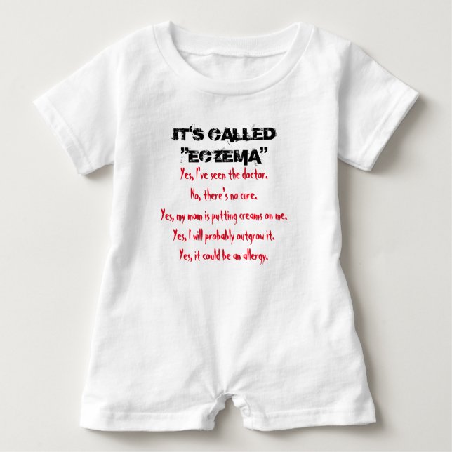 Body Para Bebé Ha llamado a Eczema (Anverso)