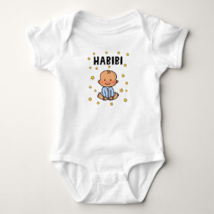 Body Para Bebé Habibi Baby Boy Blue Bodysuit Recién nacido Árabe