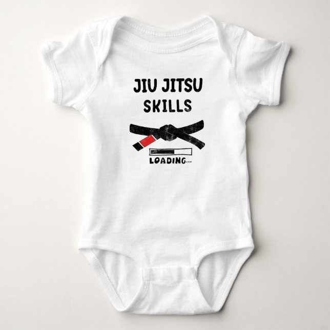 Body Para Bebé Habilidades de Jiu-jitsu Cargando, Jiu Jitsu Brasi (Anverso)