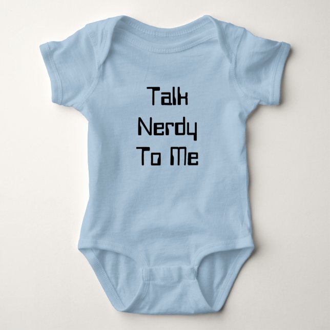 Body Para Bebé Hablar Nerdy Conmigo (Anverso)