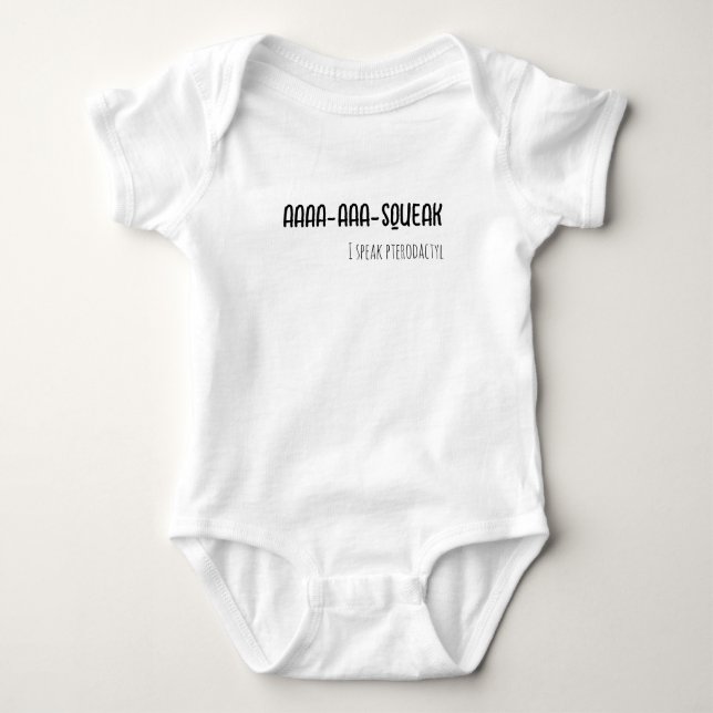 Body Para Bebé Hablo Pterodactyl Funny Bodysuit T-Shirt (Anverso)