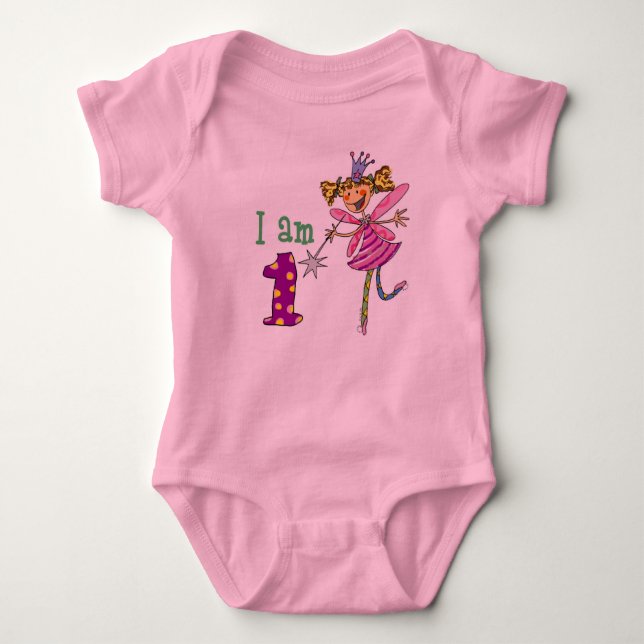 Body Para Bebé hada de princesa de 1 año (Anverso)