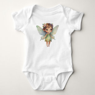 Body Para Bebé Hada del Bosque Encantado: Sprite verde pastel