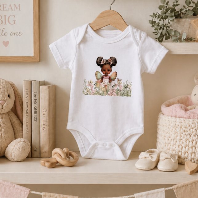 Body Para Bebé Hada Niña Afroamericana (Subido por el creador)