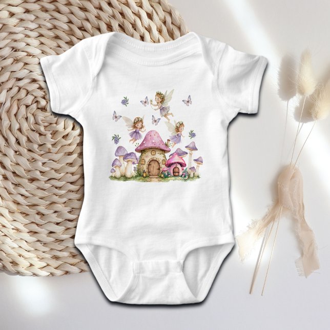 Body Para Bebé Hadas Mágicas Hongos Rosados (Subido por el creador)