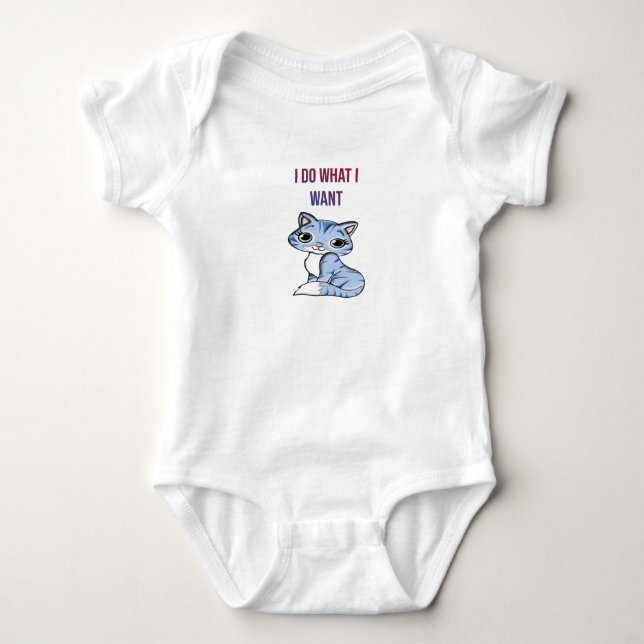 Body Para Bebé Hago lo que quiero - Gato (Anverso)