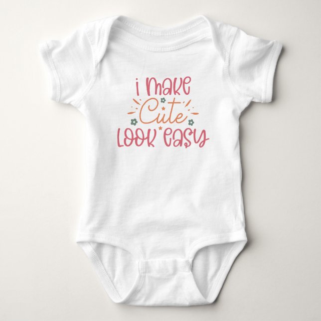 Body Para Bebé Hago que Cute se vea Fácil  (Anverso)