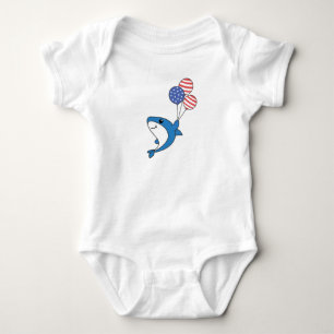 Body Para Bebé Hai Flies Balloons USA Up Sweet Animals Shark Fish