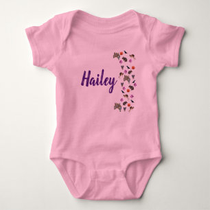 Body Para Bebé Hailey, Logo De Nombre Con Vida Silvestre Australi