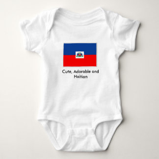 Body Para Bebé Haití-bandera, lindo, adorable y haitiano