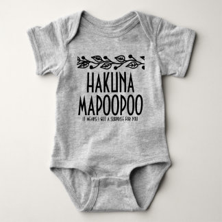 Body Para Bebé Hakuna Mapoopoo Baby Bodysuit